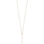 FJC Finejewelers 14 kt Tri Color Gold Bright Cut Ball Tri-color Beaded Rosary 17 inch with 3in ext Necklace