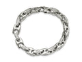 FJC Finejewelers Stainless Steel Link Polished with CZ 9in Bracelet 9 Inches x 9.57 mm