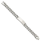 FJC Finejewelers Stainless Steel Curb Polished 7.75in ID Bracelet 8 Inches x 12.36 mm