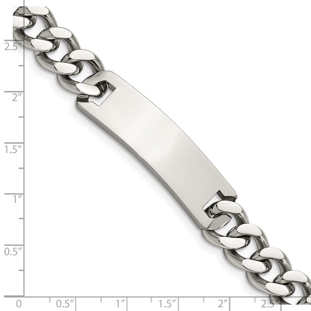 FJC Finejewelers Stainless Steel Curb Polished 7.75in ID Bracelet 8 Inches x 12.36 mm
