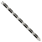 FJC Finejewelers Stainless Steel Link Polished Black IP-plated Bracelet 9 Inches x 10.98 mm
