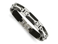 FJC Finejewelers Stainless Steel Link Polished Black IP-plated Bracelet 9 Inches x 10.98 mm