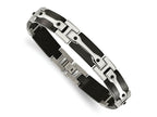 FJC Finejewelers Stainless Steel Link Polished Black IP-plated Bracelet 9 Inches x 10.98 mm