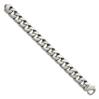 FJC Finejewelers Stainless Steel Men' Brushed Bracelet 8.5 Inches x 15.56 mm