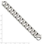 FJC Finejewelers Stainless Steel Men' Brushed Bracelet 8.5 Inches x 15.56 mm