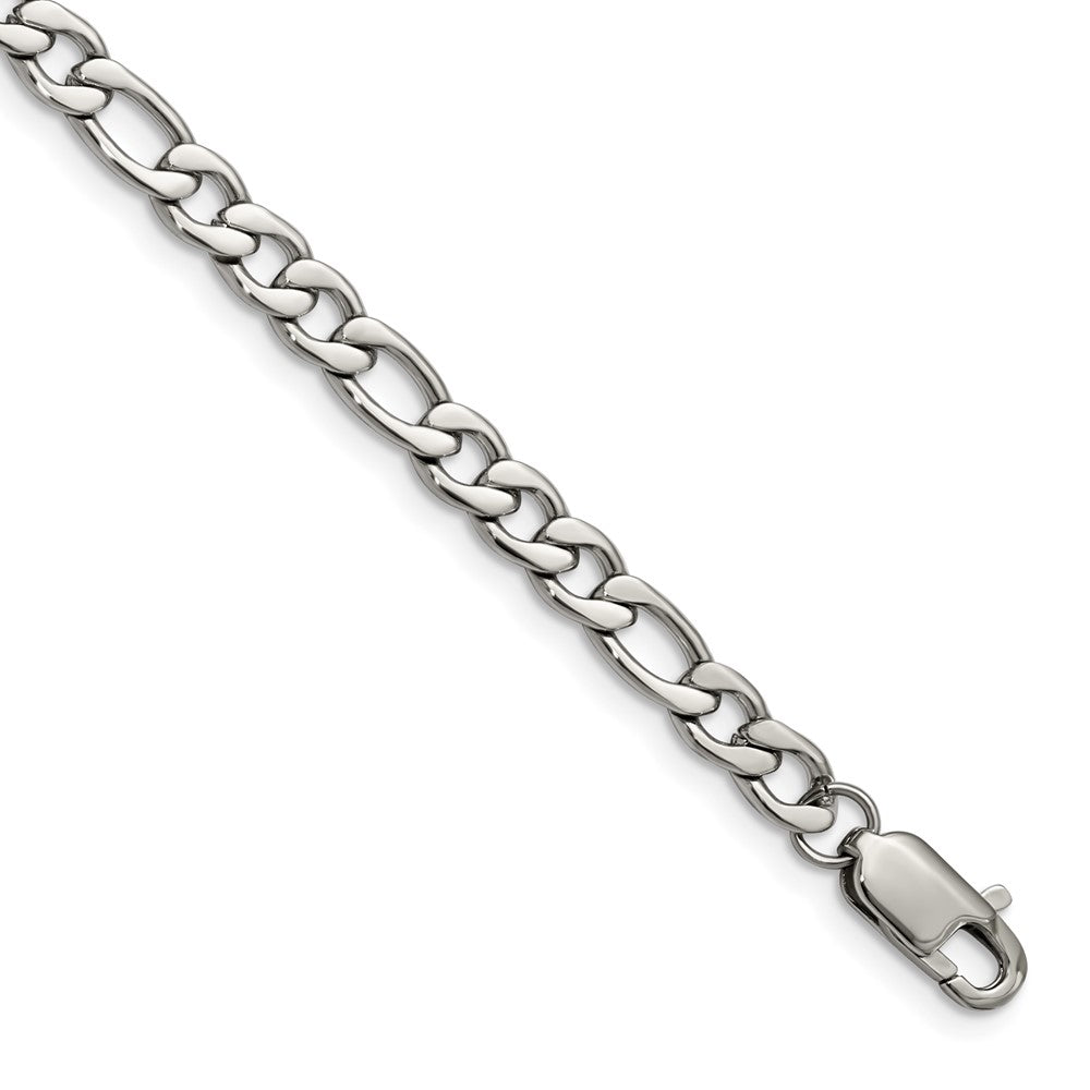 FJC Finejewelers Stainless Steel Polished Figaro Bracelet 9 Inches x 5.86 mm