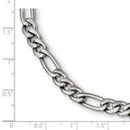 FJC Finejewelers Stainless Steel Polished Figaro Bracelet 9 Inches x 5.86 mm