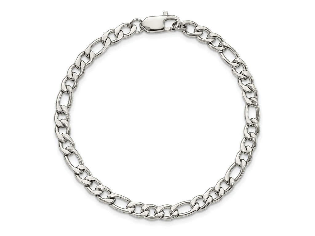 FJC Finejewelers Stainless Steel Polished Figaro Bracelet 9 Inches x 5.86 mm