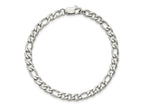 FJC Finejewelers Stainless Steel Polished Figaro Bracelet 9 Inches x 5.86 mm