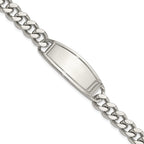 FJC Finejewelers Stainless Steel Curb Polished ID Bracelet 8.5 Inches x 11.15 mm