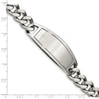 FJC Finejewelers Stainless Steel Curb Polished ID Bracelet 8.5 Inches x 11.15 mm