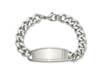FJC Finejewelers Stainless Steel Curb Polished ID Bracelet 8.5 Inches x 11.15 mm