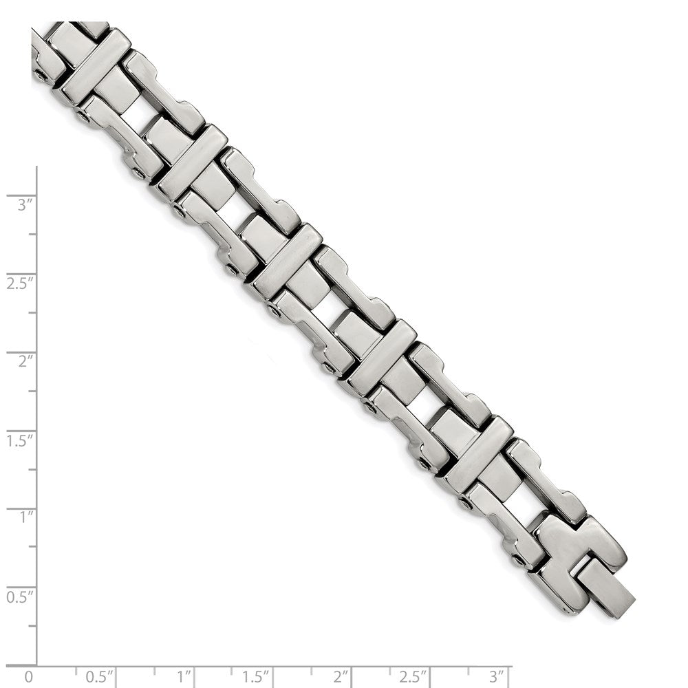 FJC Finejewelers Stainless Steel Link Polished Bracelet 8.5 Inches x 14.08 mm
