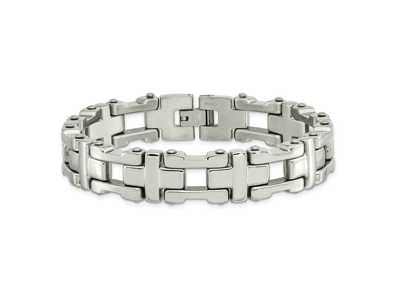 FJC Finejewelers Stainless Steel Link Polished Bracelet 8.5 Inches x 14.08 mm