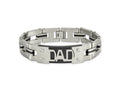 FJC Finejewelers Stainless Steel Link 9in Brushed and Black IP-plated DAD Bracelet 9 Inches x 16.29 mm