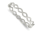 FJC Finejewelers Stainless Steel Polished Criss Cross Hinged Bangle 7 Inches x 9.75 mm Bracelet