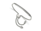 FJC Finejewelers Stainless Steel Adjustable and Stretch and Wrap with 2 Row CZ Bar Friendship Bracelet 3.52 mm
