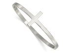 FJC Finejewelers Stainless Steel Polished Cross Hinged Bangle 6.75 Inches x 3.86 mm Bracelet
