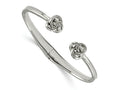 FJC Finejewelers Stainless Steel Polished Knot Hinged Cuff Bangle 7 Inches x 7 mm