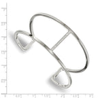FJC Finejewelers Stainless Steel Polished with Preciosa Crystal Cuff Bangle 7 Inches x 29.5 mm