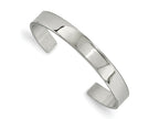 FJC Finejewelers Stainless Steel Polished 9mm Cuff Bangle 6.5 Inches x 8.8 mm