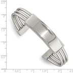 FJC Finejewelers Stainless Steel Polished ID Plate Cuff Bangle 6.75 Inches x 11.92 mm