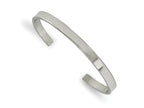 FJC Finejewelers Stainless Steel Polished Cuff Bangle 6.5 Inches x 5 mm