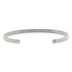 FJC Finejewelers Stainless Steel Enameled Polished Love with Crystal Cuff Bangle 6.75 Inches x 3 mm