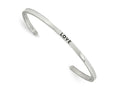 FJC Finejewelers Stainless Steel Enameled Polished Love with Crystal Cuff Bangle 6.75 Inches x 3 mm