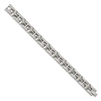 FJC Finejewelers Stainless Steel Link Brushed and Polished 8.5in Bracelet 8.5 Inches x 12.92 mm