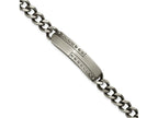 FJC Finejewelers Stainless Steel Curb Matte Finish Gun Metal IP-plated 9in ID Bracelet 9 Inches x 9.9 mm