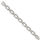 FJC Finejewelers Stainless Steel Contemporary Square Open Link Bracelet 8.5 Inches x 14.1 mm