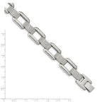 FJC Finejewelers Stainless Steel Contemporary Square Open Link Bracelet 8.5 Inches x 14.1 mm