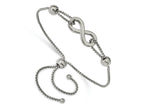 FJC Finejewelers Stainless Steel Box Polished Infinity Symbol Adjustable Bracelet 9 mm