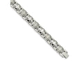 FJC Finejewelers Stainless Steel Contemporary Brushed and Cross 8.25in Heavy Link Bracelet 8.25 Inches x