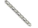 FJC Finejewelers Stainless Steel Contemporary Brushed and Cross 8.25in Heavy Link Bracelet 8.25 Inches x