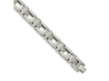 FJC Finejewelers Stainless Steel Link Brushed and Cross 8.5in Bracelet 8.5 Inches x 14.41 mm
