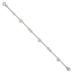 FJC Finejewelers Stainless Steel Contemporary Heart and Infinity 7in with 1in ext. Bracelet 7 Inches x 7 mm