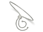 FJC Finejewelers Stainless Steel Box Polished with CZ Adjustable Bracelet  up to 9.5 inch x 1.75 mm