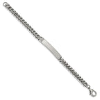 FJC Finejewelers Stainless Steel Curb Polished ID Bracelet 8.25 Inches x 7.94 mm