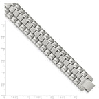 FJC Finejewelers Stainless Steel Contemporary Brushed and Heavy Link Bracelet 8.25 Inches x 17.08 mm