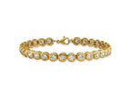 FJC Finejewelers Stainless Steel Link Yellow IP-plated with CZ Bracelet 7 Inches x 5.5 mm