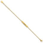 FJC Finejewelers Stainless Steel Fancy Yellow IP CZ Enjoy the Little Things Bracelet 7 Inches x 3.7 mm