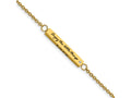FJC Finejewelers Stainless Steel Fancy Yellow IP CZ Enjoy the Little Things Bracelet 7 Inches x 3.7 mm