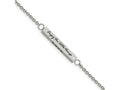 FJC Finejewelers Stainless Steel Cable CZ Enjoy the Little Things with 1.5in ext. Bracelet 7 Inches x 3.7 mm