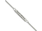 FJC Finejewelers Stainless Steel Cable CZ Enjoy the Little Things with 1.5in ext. Bracelet 7 Inches x 3.7 mm