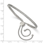 FJC Finejewelers Stainless Steel Box Polished with CZ 2 Strand Bracelet Adjustable to 9.5 inch x 3 mm