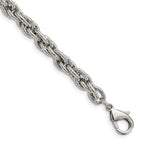 FJC Finejewelers Stainless Steel Polished and Textured Fancy Rope Bracelet 8 Inches x 7.82 mm