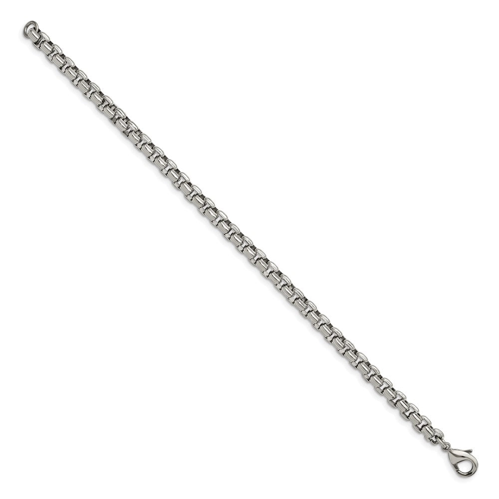 FJC Finejewelers Stainless Steel Polished Fancy Box Bracelet 8.25 Inches x 5.5 mm