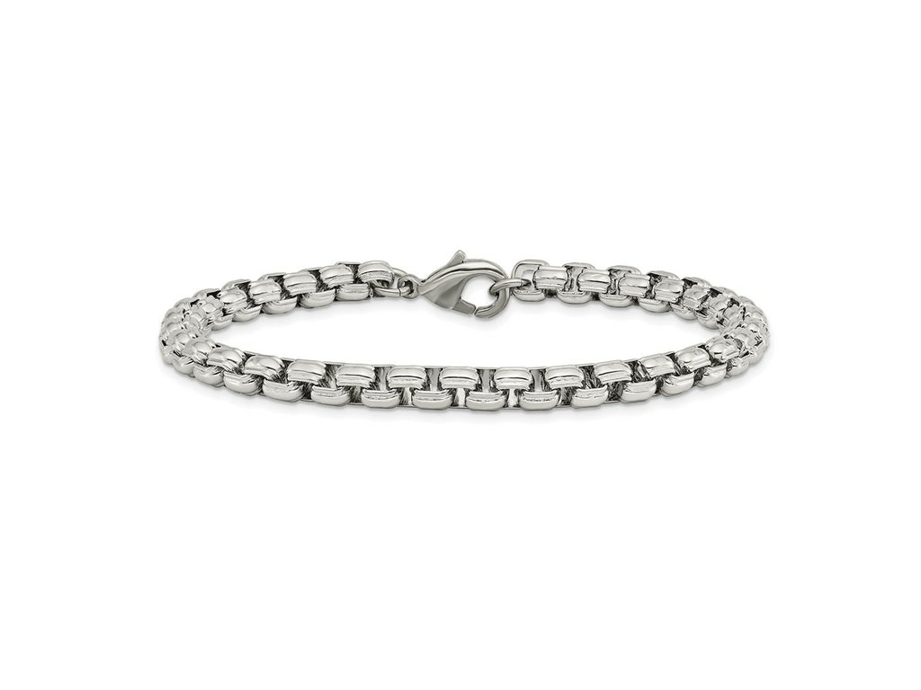 FJC Finejewelers Stainless Steel Polished Fancy Box Bracelet 8.25 Inches x 5.5 mm
